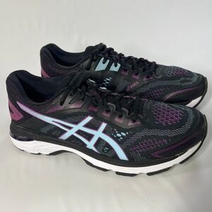 ASICS GT-2000 7‎ Womens 9 Black Purple Blue Running Shoes Stability Trainer